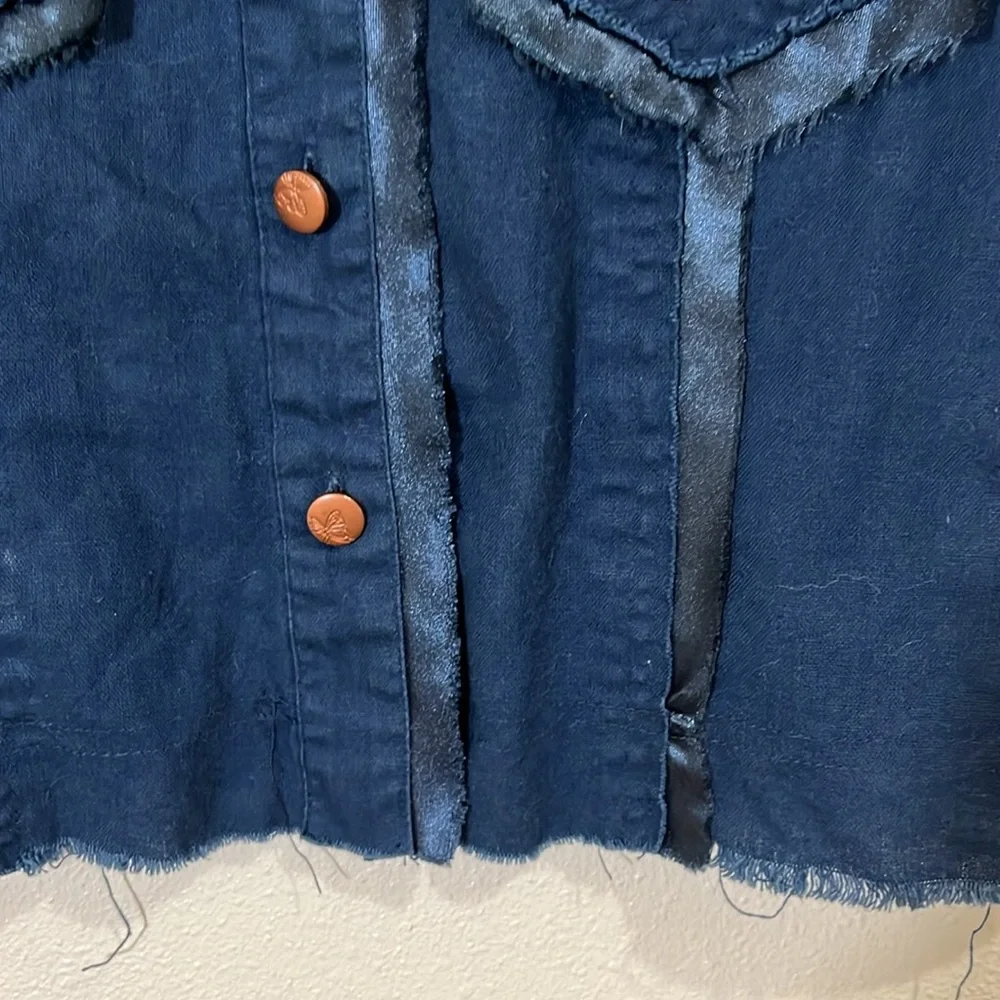 Yoki child’s blue jean vest with copper sequins. Size Large - Picture 4 of 8